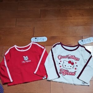 Nwt 2 Hello Kitty Long Sleeve Shirts Set